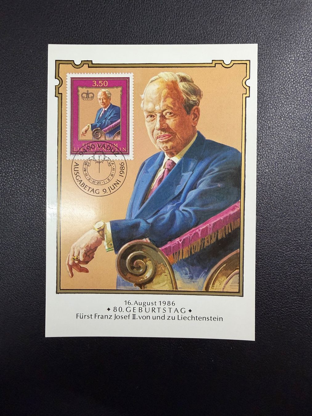 Alle Briefmarken: Liechtenstein Maximumkarte 66/ 1986 – Gebraucht aus oberrüti von jeanmei