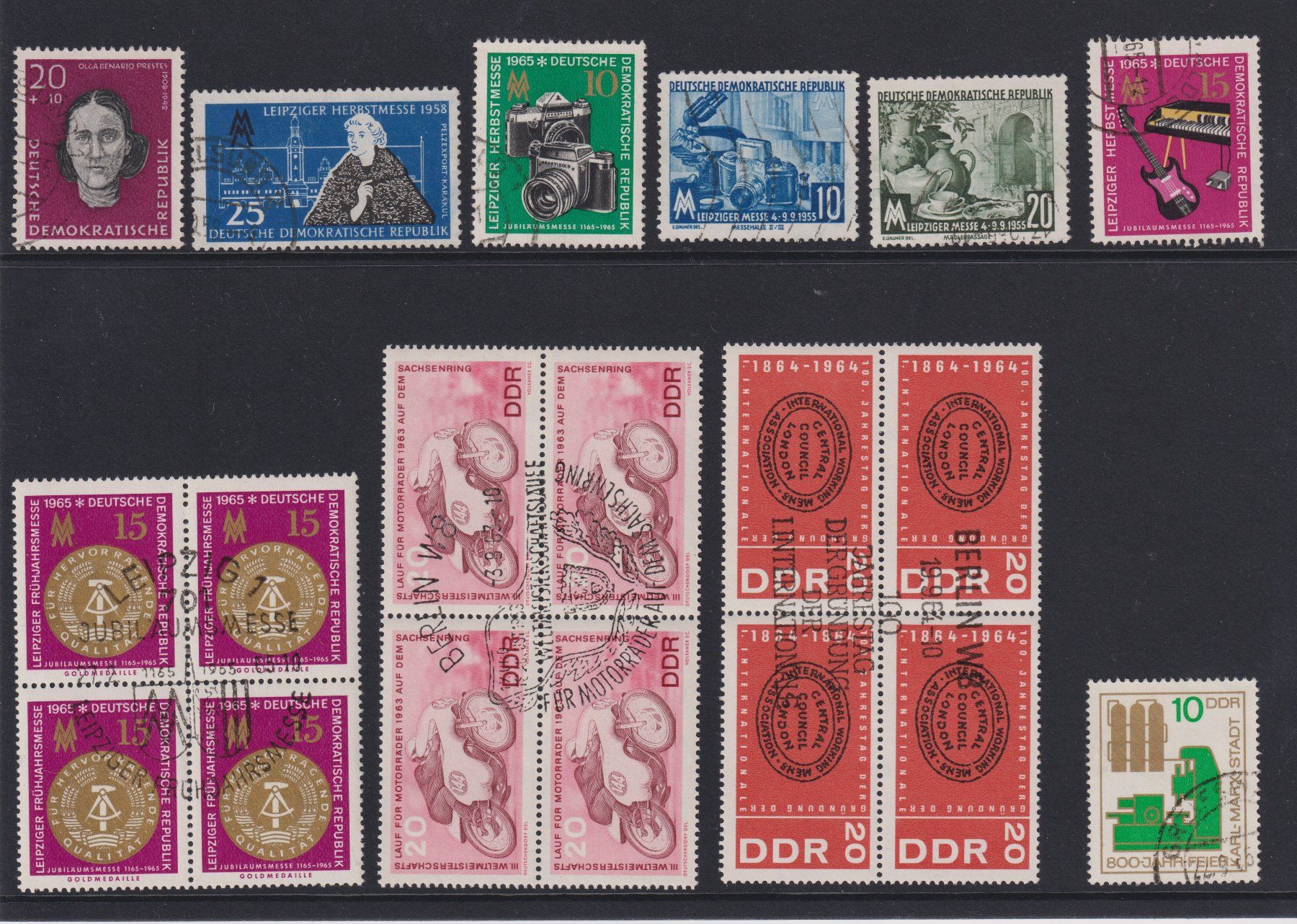 Alle Briefmarken: DDR Los mit VBs, Belegen und Blocks – Gebraucht aus Bellach von qsearch 3