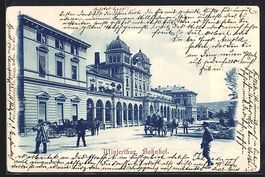 AK Winterthur, Partie am Bahnhof, 1900