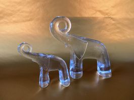 Kosta Boda / 2 Glas Elefanten 🐘  🐘 / Serie Zoo