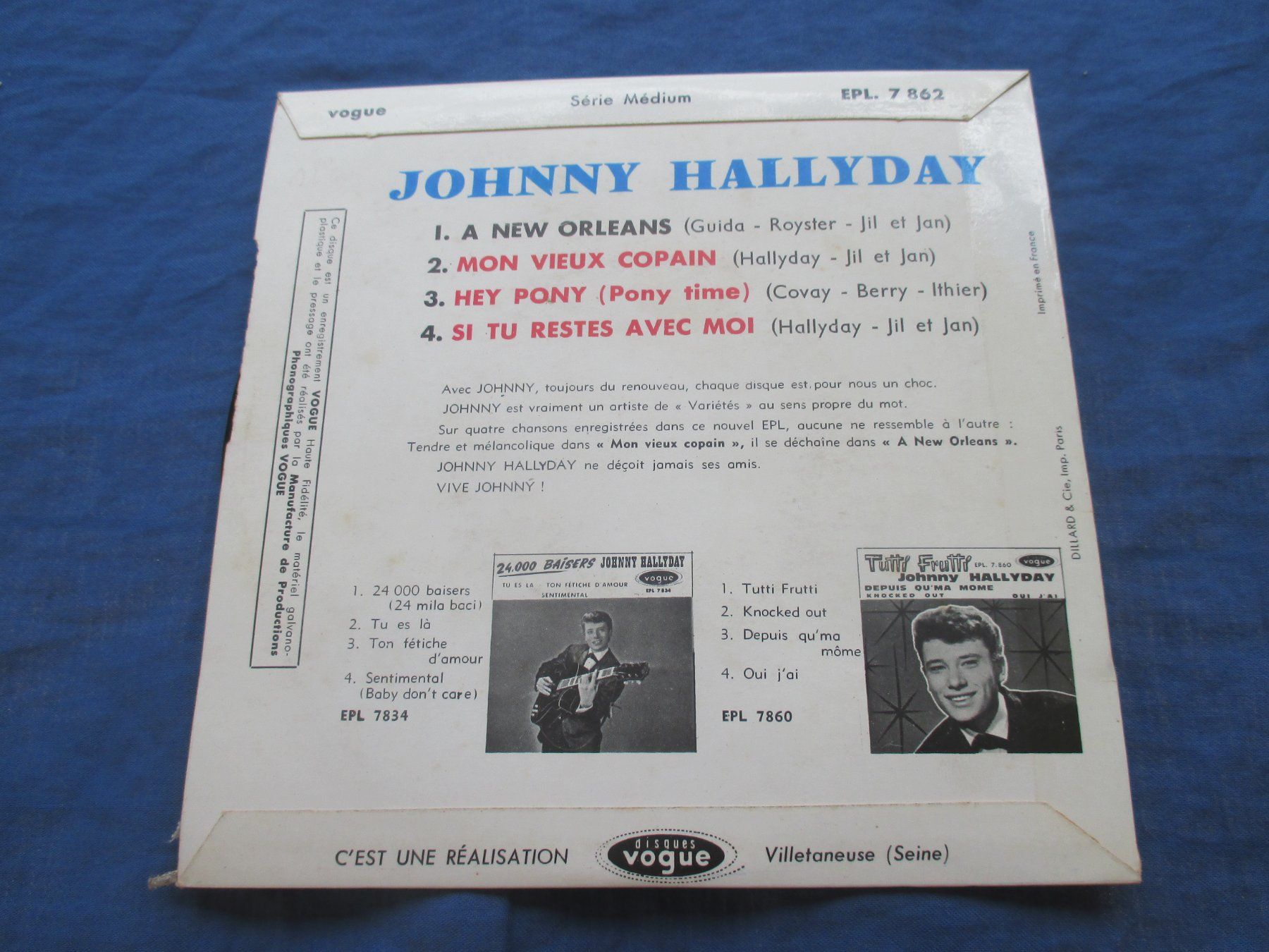 Vinyles: Johnny Hallyday EP A New Orleans – D'occasion à Colombier NE par Nevenma 1