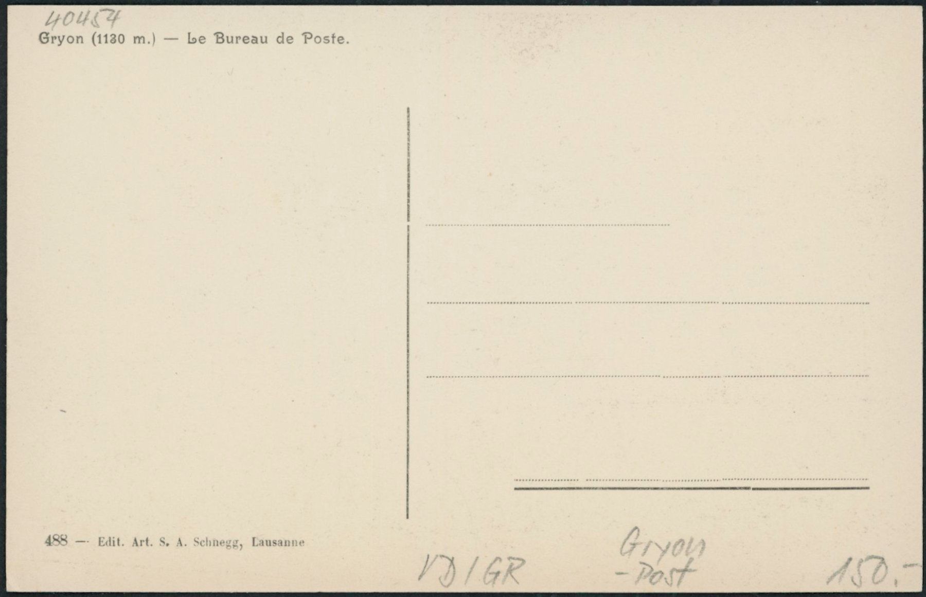 Cartoline postali: VD Gryon - Post – Nuovo (secondo la descrizione) da Schindellegi venduto da leecollect 1
