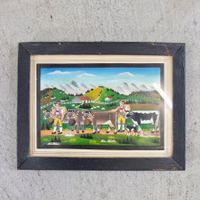 W. Staub Naive Appenzeller Bauernmalerei „Alpaufzug“