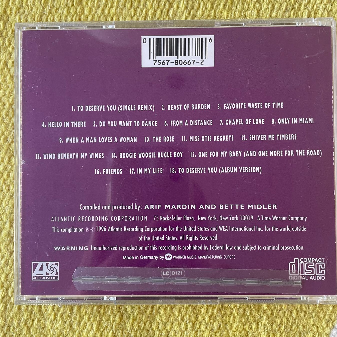 CDs: BETTE MIDLER-GREATEST HITS – D'occasion à Rorschacherberg par CD-Roli 1
