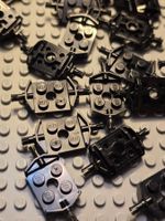 Lego 12x Platten mit Räderhalter(6157) schwarz
