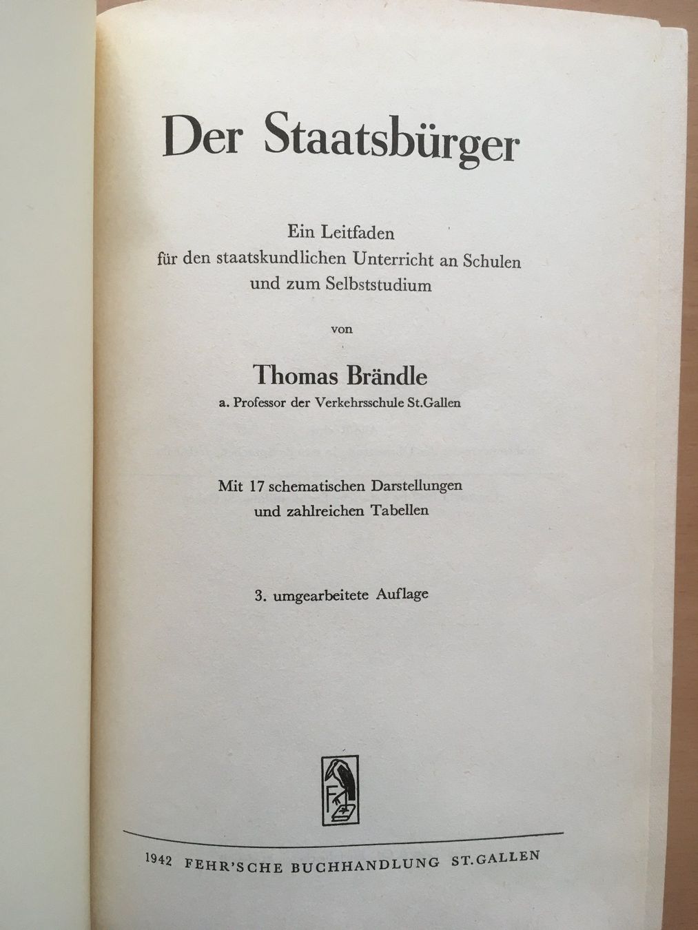Bücher: Staatsbürger - Thomas Brändle (1942) – Gebraucht aus Grenchen von Kogi7 2