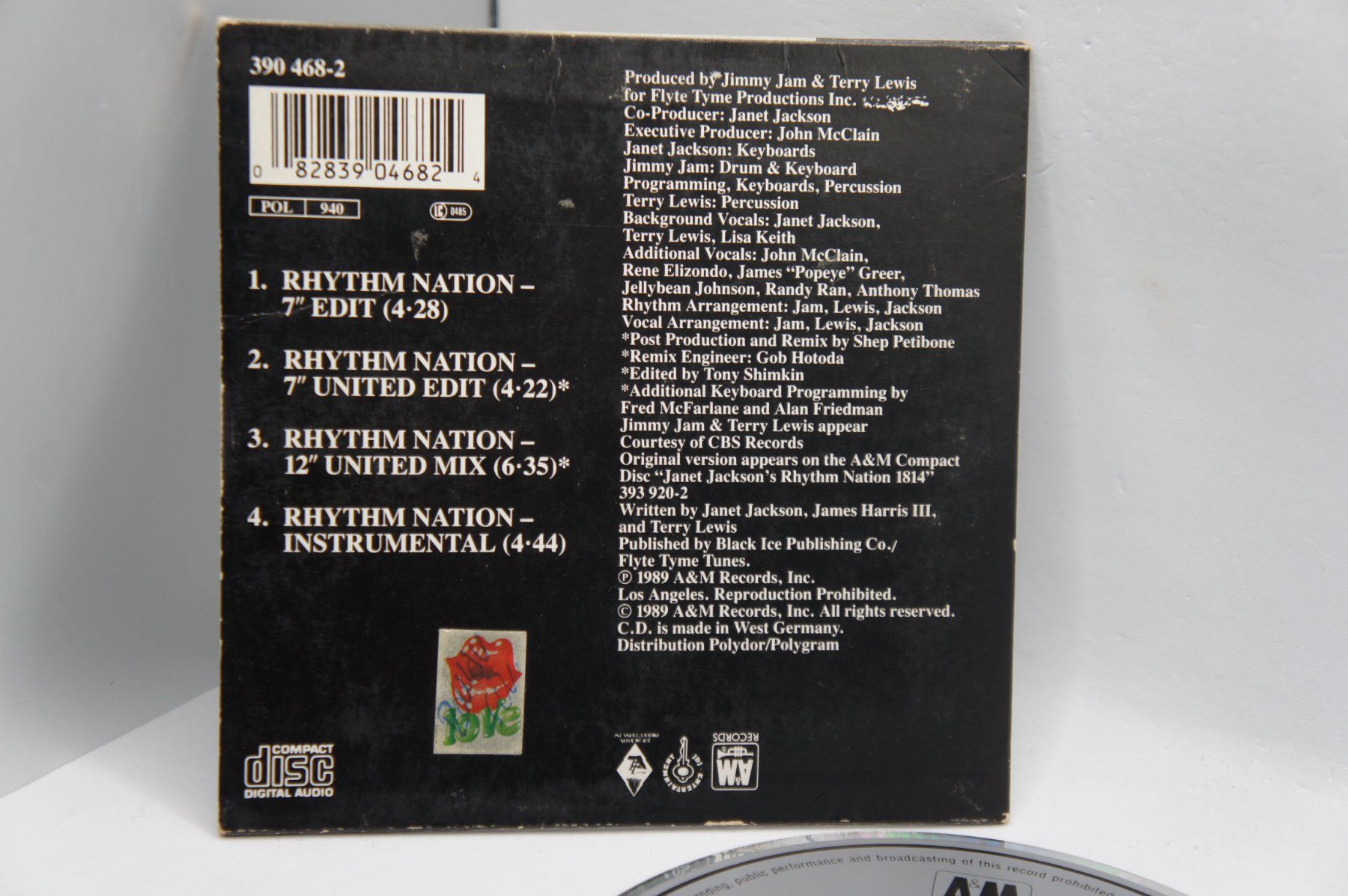 CDs: 4 Track Single CD: Janet Jackson - Rhythm Nation – Gebraucht aus Ernetschwil von luisvonerni 1
