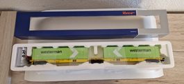 Roco H0, Container-Doppeltragwagen Westerman 76631 NEU ( 1 )