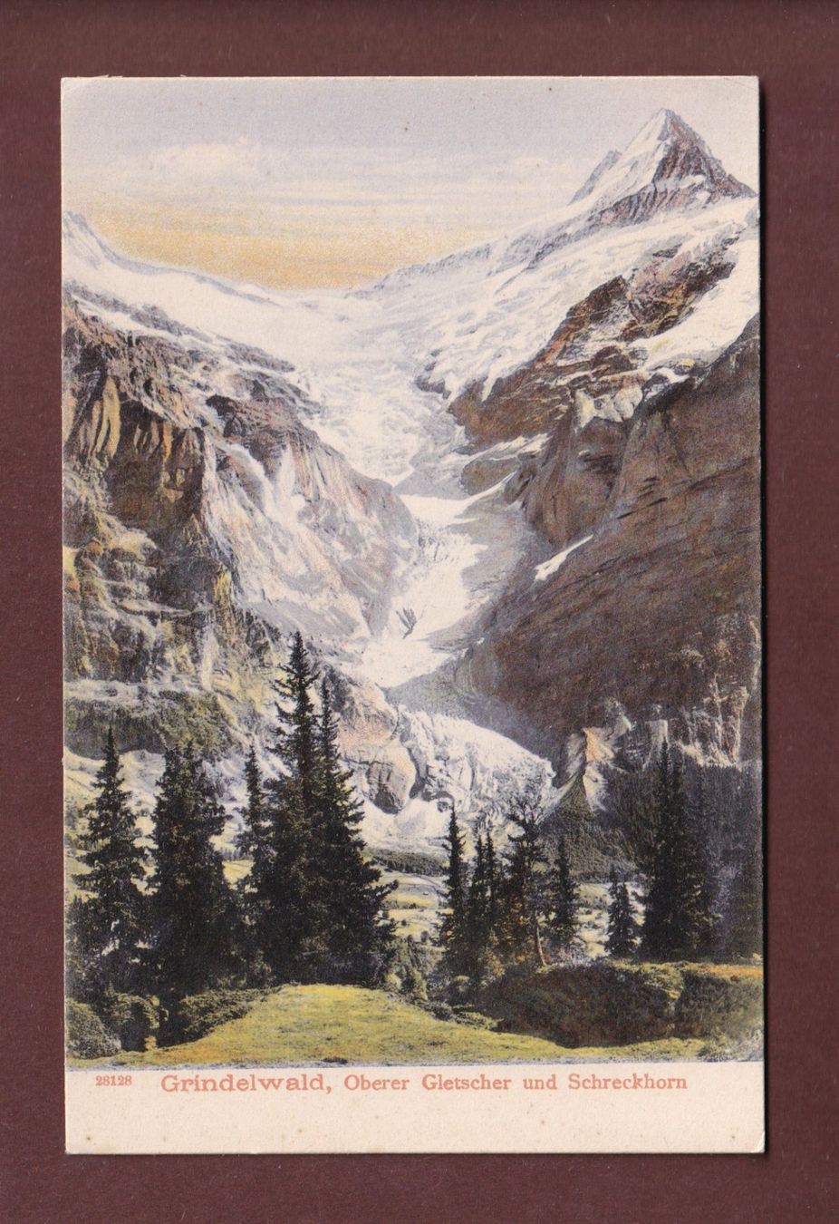 Ansichtskarten: GRINDELWALD - Oberer Gletscher - Schreckhorn – Gebraucht aus Pully von nicecards-shop