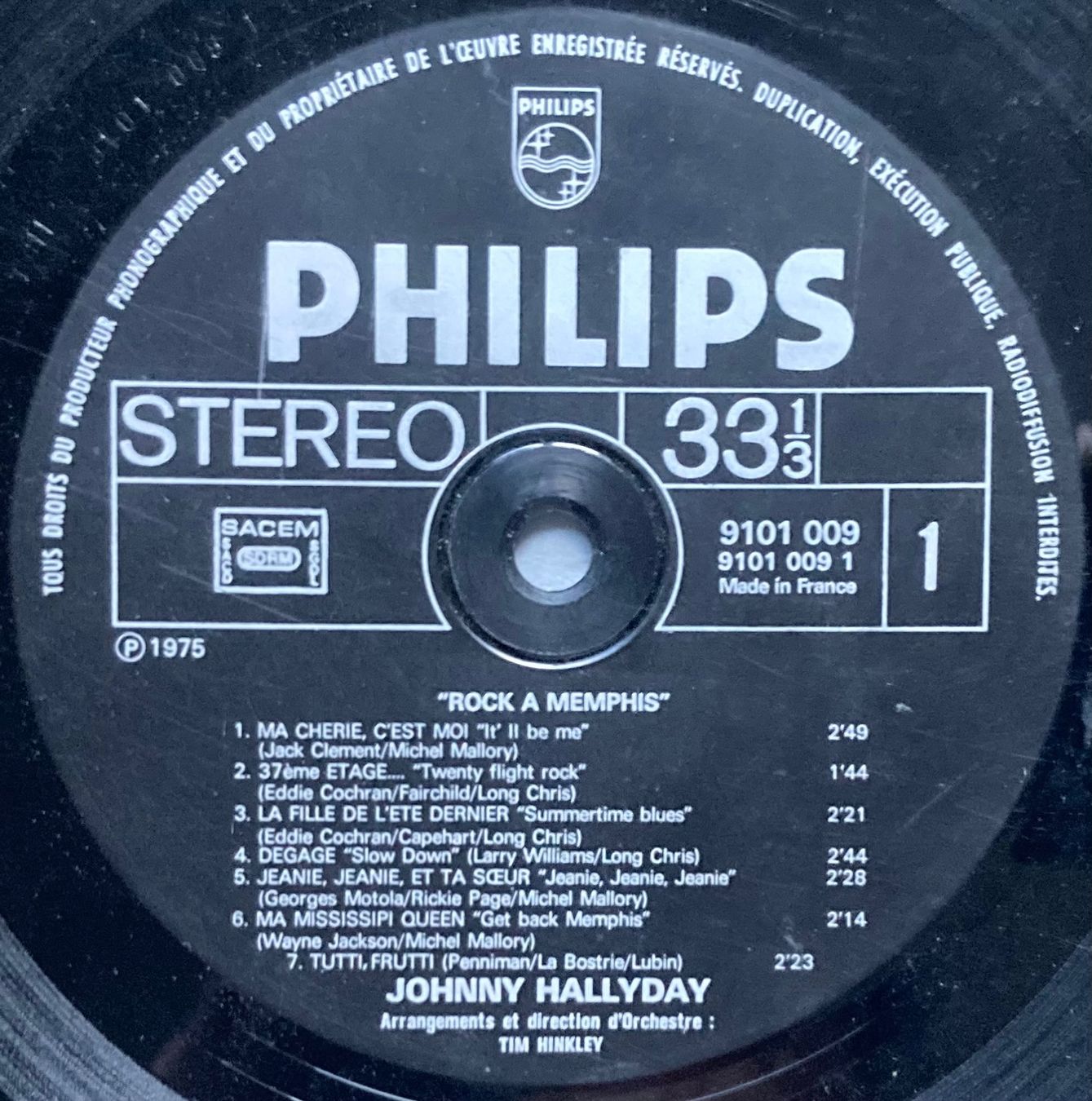 Dischi in vinile: JOHNNY HALLYDAY - ROCK  A MEMPHIS – Usato da Poliez-Pittet venduto da Newtown-Records 3