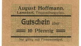 Lamsdorf A.Hoffman Truppenplatz 10 Pfg.O.Datum VZ++-UNZ