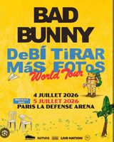 billet concert de Bad Bunny 5 juillet Paris