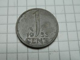 Niederlande 1 Cent, 1953