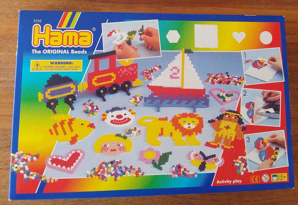 Hama Bügelperlen Packung mit 3700 Perlen Geschenkpackung Set (Neu ...