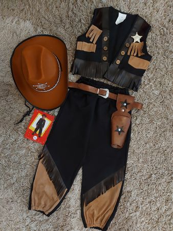 Cowboy Kostüm Set, 116, Karneval, Fasnacht