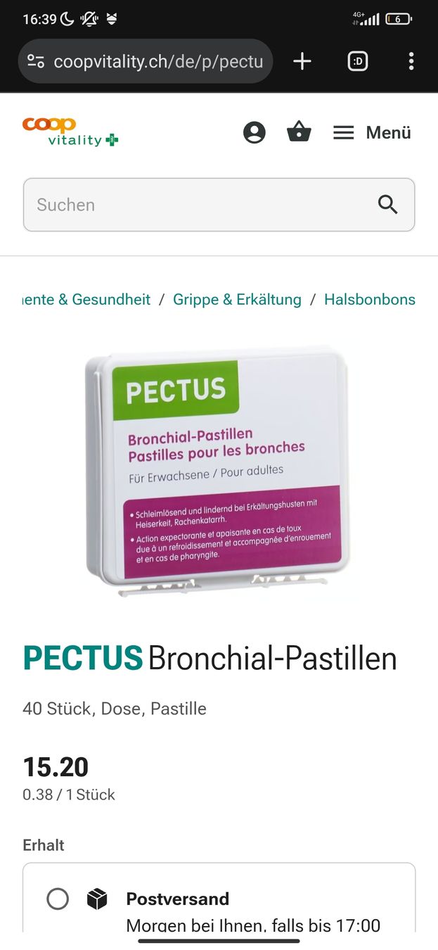 Attrezzature mediche: PECTUS Bronchial-Pastillen40 Stück – Nuovo e nell'imballaggio originale da Laufen venduto da dmi_hj7w 2
