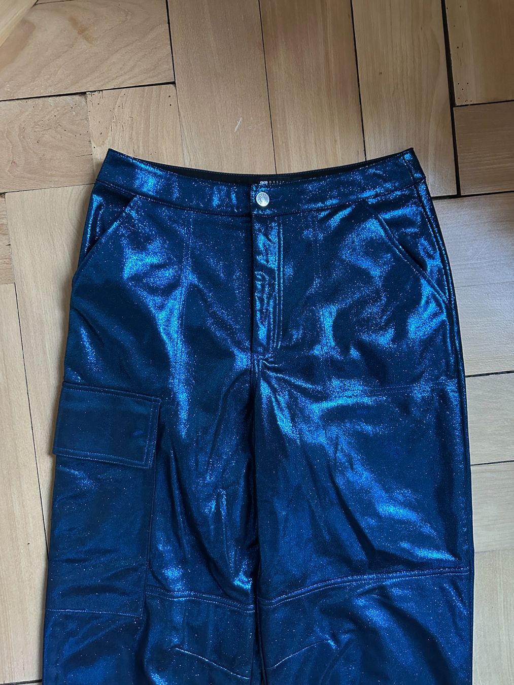 Asos Hosen: ASOS - Cargohose blau glitzernd 38 – Gebraucht aus Zürich von Diazaio 1