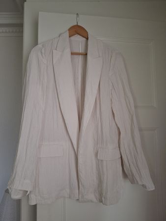 Blazer fluide blanc cassé M NEUF