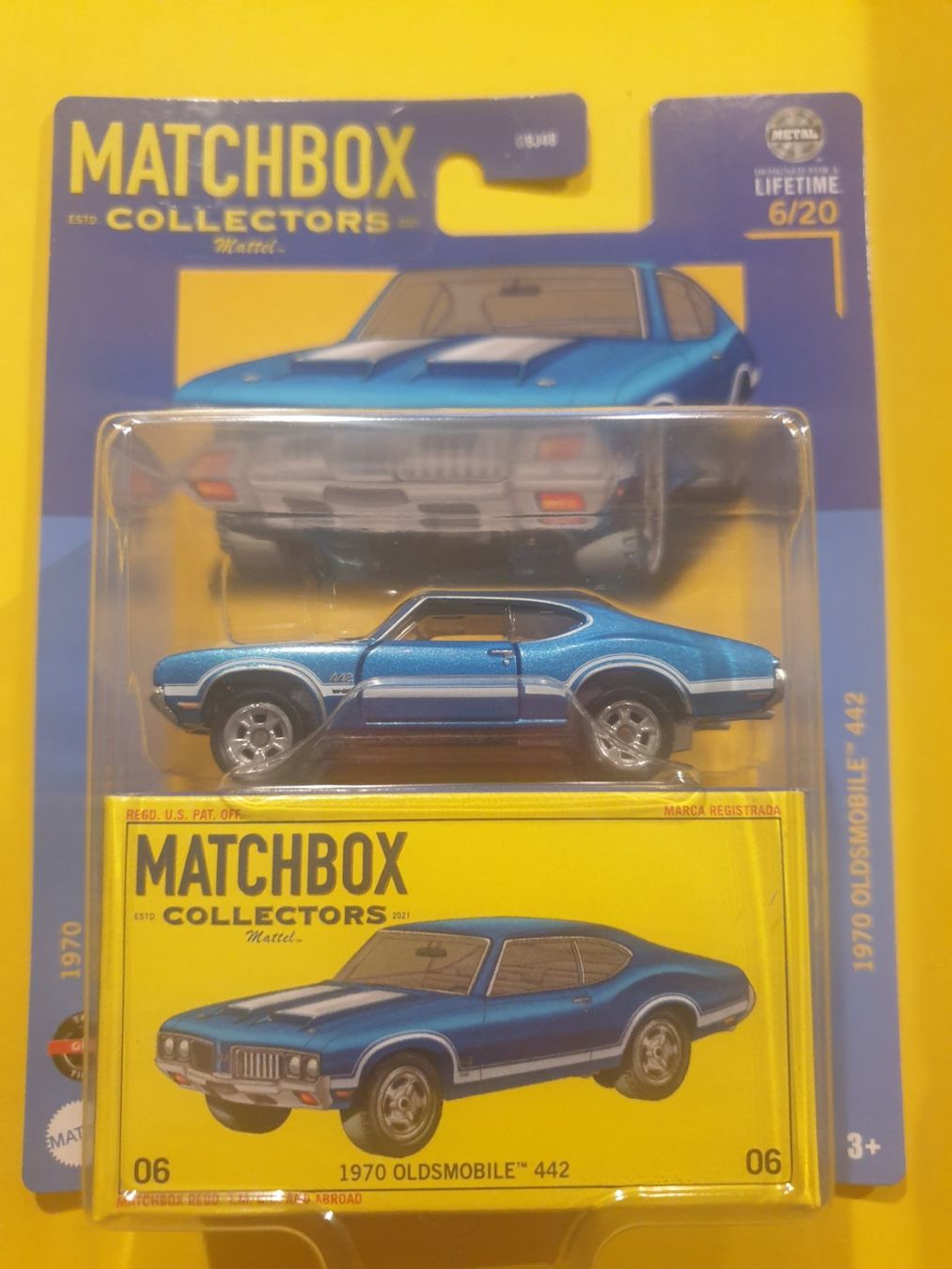 Matchbox Modellini d'auto: Matchbox 1970 OLDSMOBILE 442 – Nuovo e nell'imballaggio originale da Oftringen venduto da Rotor 1