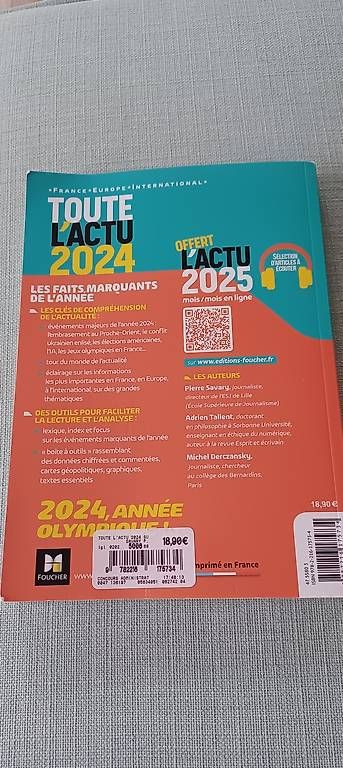 Bücher: Toute l'Actu 2024/2025 – Gebraucht aus GENEVE von NathalieI01 1