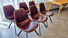 6 chaises de salle à manger en cuir Pfister, prix à discuter