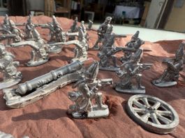 Zinnsoldaten Sammlung, Kanonen, Vintage