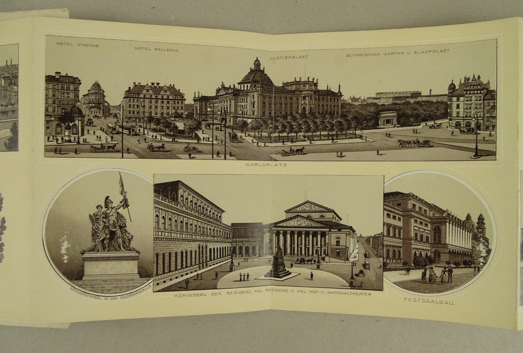 Libri: MÜNCHEN, LEPORELLO MIT PHOTOLITHOS UM 1900 – Usato da Grüningen venduto da Kartensammler 2