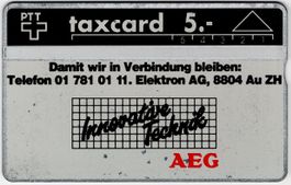 Elektron AG Innovative Technik - seltene Werbe Taxcard