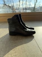 Elegante Damen Lederstiefel, schwarz, Grösse 37, NEU