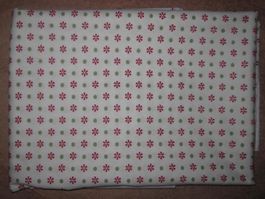 Baumwollstoff weiss mit Punkte und Motiven