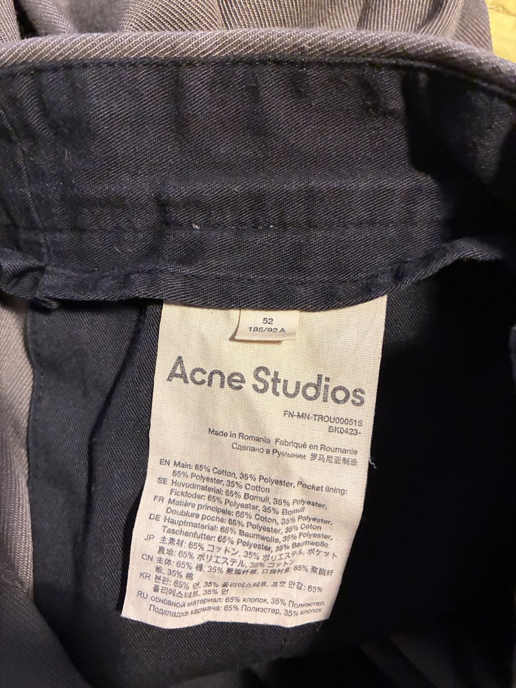 Acne Studios Pantaloni: Acne studios hose – Usato da Fribourg venduto da waves55 4