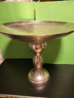 Dekorative Schale auf Fuss Silber Metall