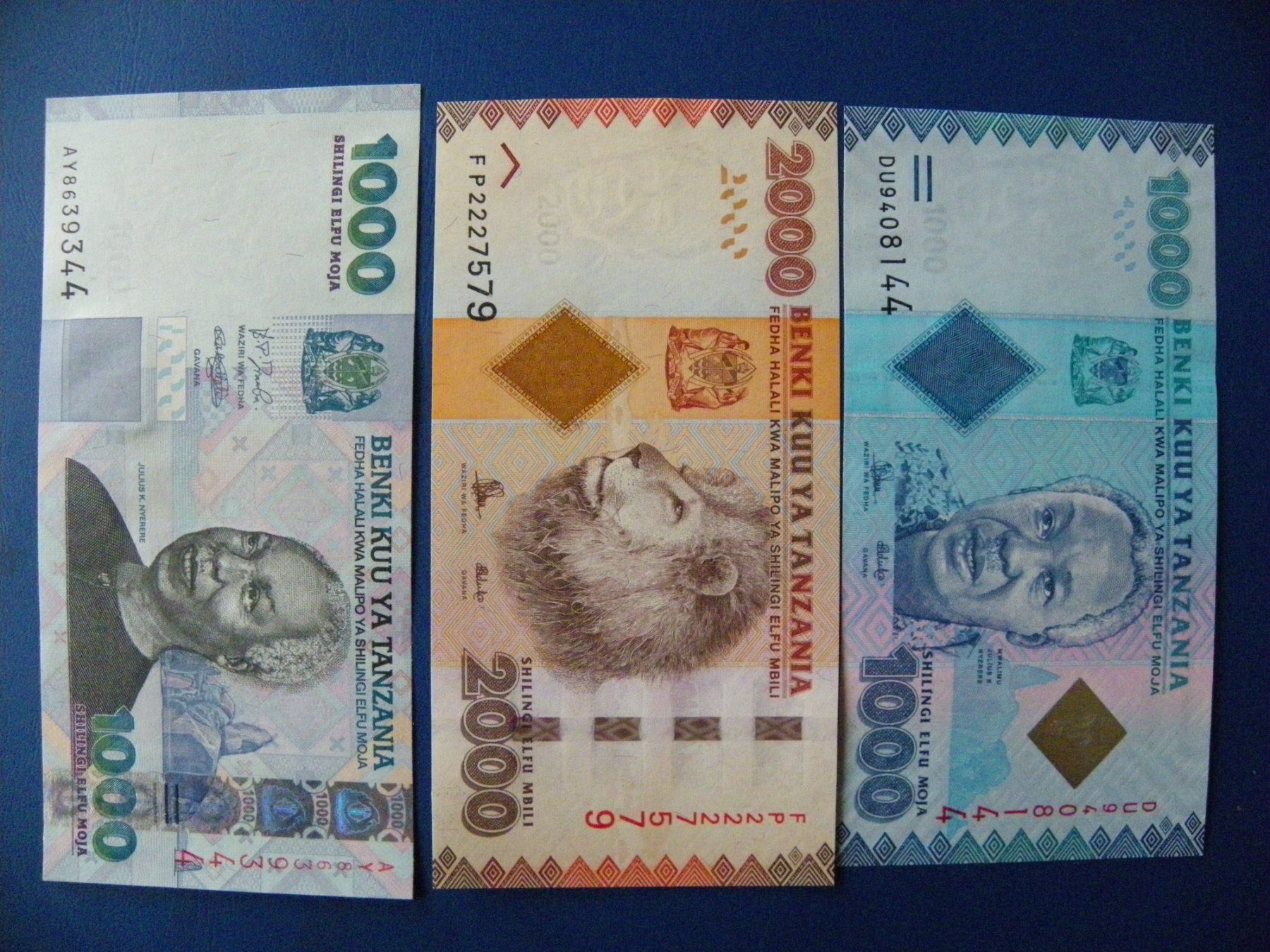 Banknoten: Tansania Noten Set 1000 & 2000 & 1000 Schillinge, Unc – Neu (gemäss Beschreibung) aus Untersiggenthal von Gas61