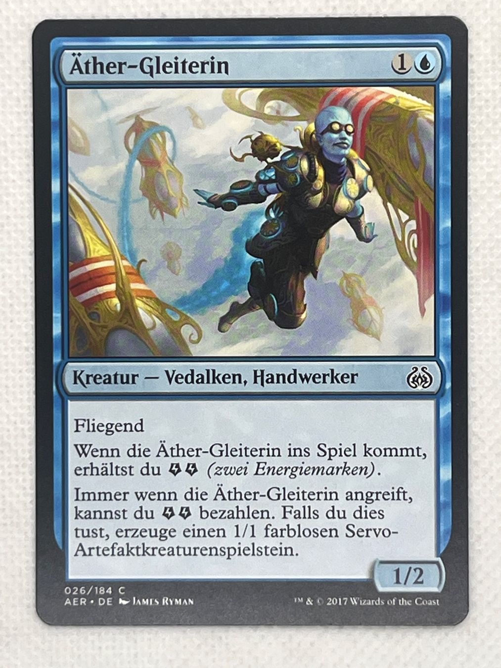 Magic The Gathering Sammelbilder & Trading cards: MTG Äther-Gleiterin AER 026 Deutsch Common – Gebraucht aus Hinterkappelen von Kim1992