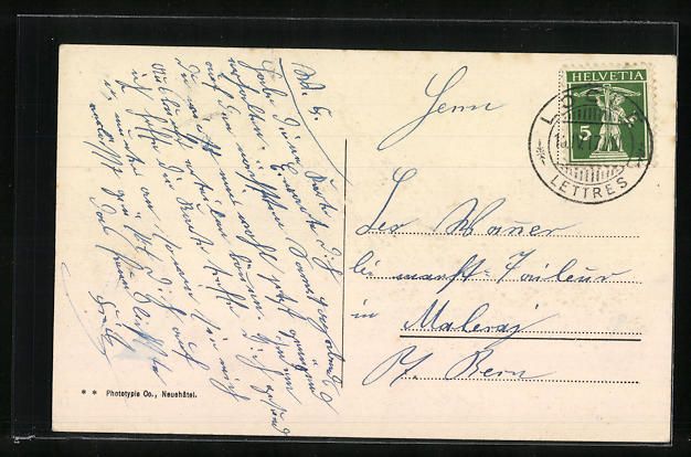 Cartoline postali: AK Le Locle, Panorama, 1917 – Usato da Berlin venduto da bartko-reher 1