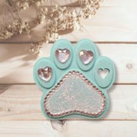 Keramik Pfote Magnet - Türkis - handmade