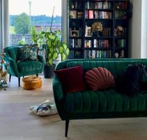 Grünes Sofa & Sessel
