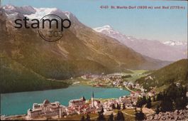 1910 AK St. Moritz-Dorf und Bad
