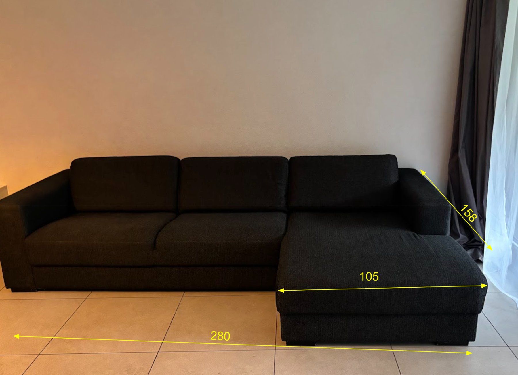 Divani: Schwedisches Sofa (kein IKEA), Schwarz-Graphit – Usato da Chur venduto da meteor26 3