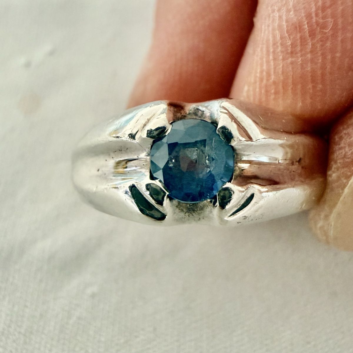Ringe: Bague en argent - Saphir de Ceylan – Gebraucht aus Marly von Nor_al3 1