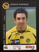 Jordan Simpson Autogrammkarte - BSC Young Boys, selten!
