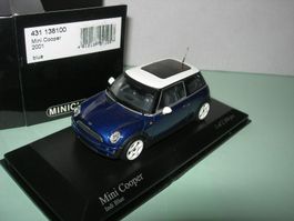 Mini Cooper 2001  blau ° Minichamps 1:43