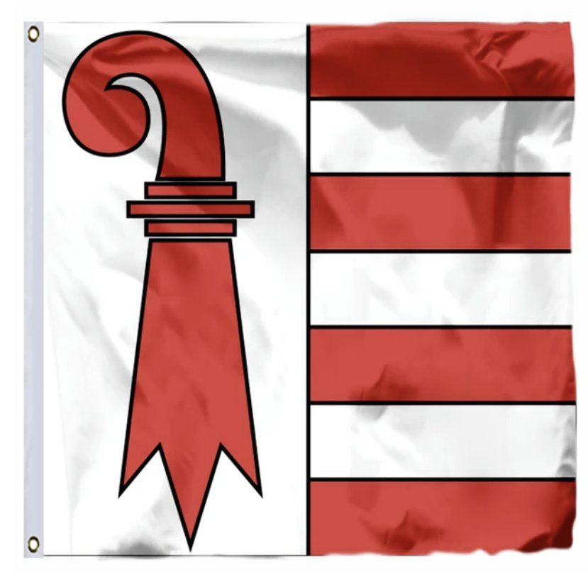 Bandiere: Schweizer Flagge des Kantons Jura, 90x90cm – Nuovo e nell'imballaggio originale da Gurmels venduto da Swisspod