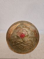 Alte Messingdose - Seerose/Libellen - Vintage - nach 1945