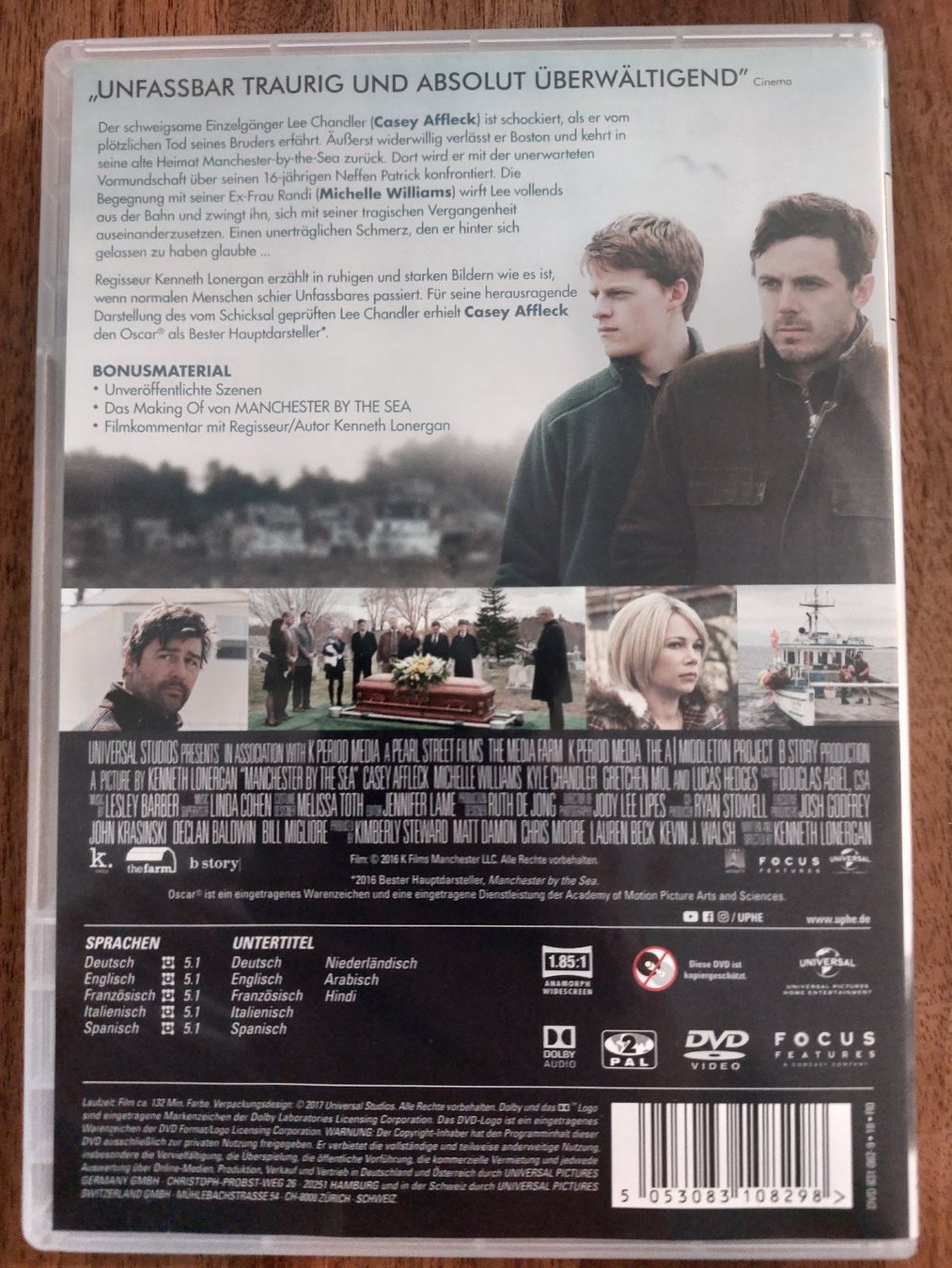 Tutti i DVDs: DVD - Manchester by the Sea – Usato da Rheinfelden venduto da FilmAuktion 1
