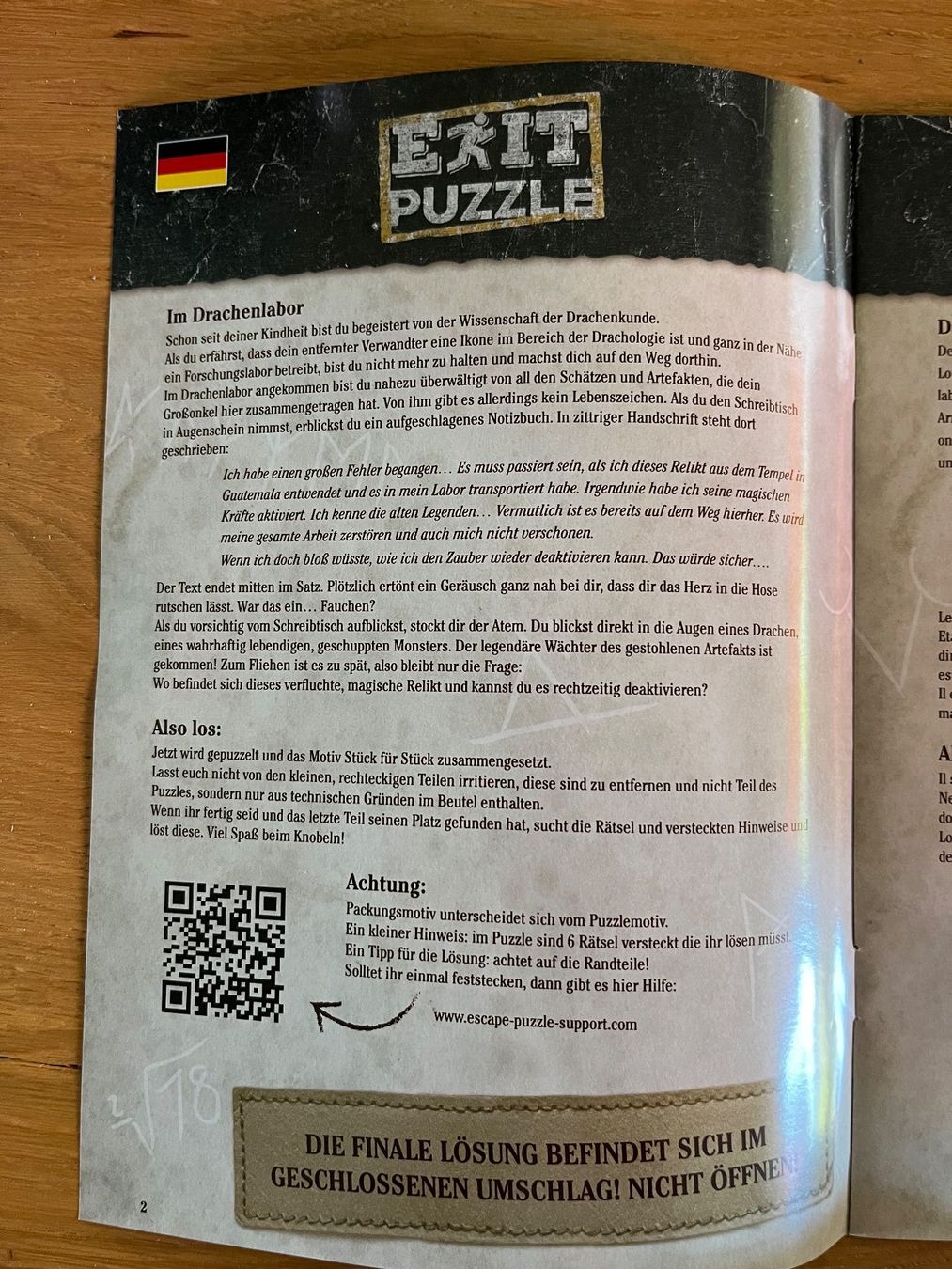 Ravensburger Puzzle: Ravensburger Escape Puzzle 759 "Das Drachenlabor" – Nuovo e nell'imballaggio originale da Zürich venduto da Gurkis 4