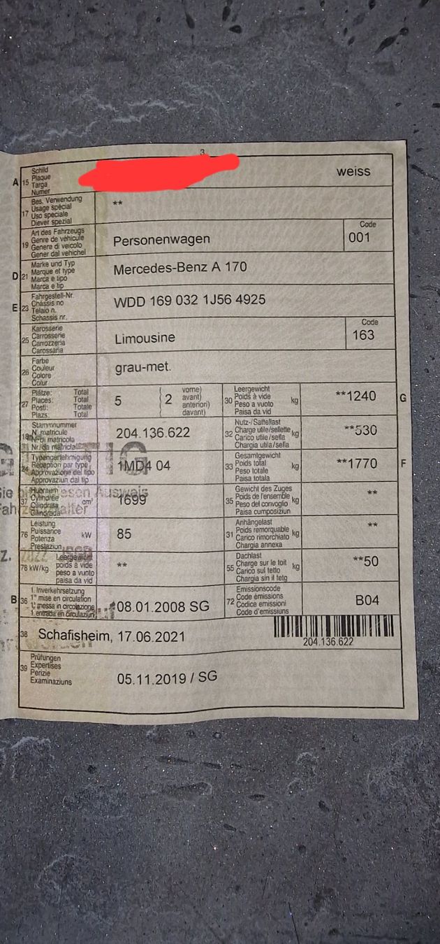 Mercedes-Benz Automobili: Mercedes A-Klasse – Difettoso da Biberist venduto da san_6pvc 6