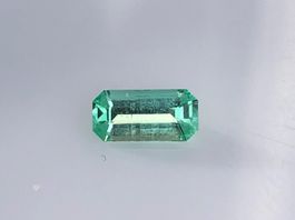SMARAGD  vivid bläulich/grün octagon  0.60cts  Ural/Sibirien