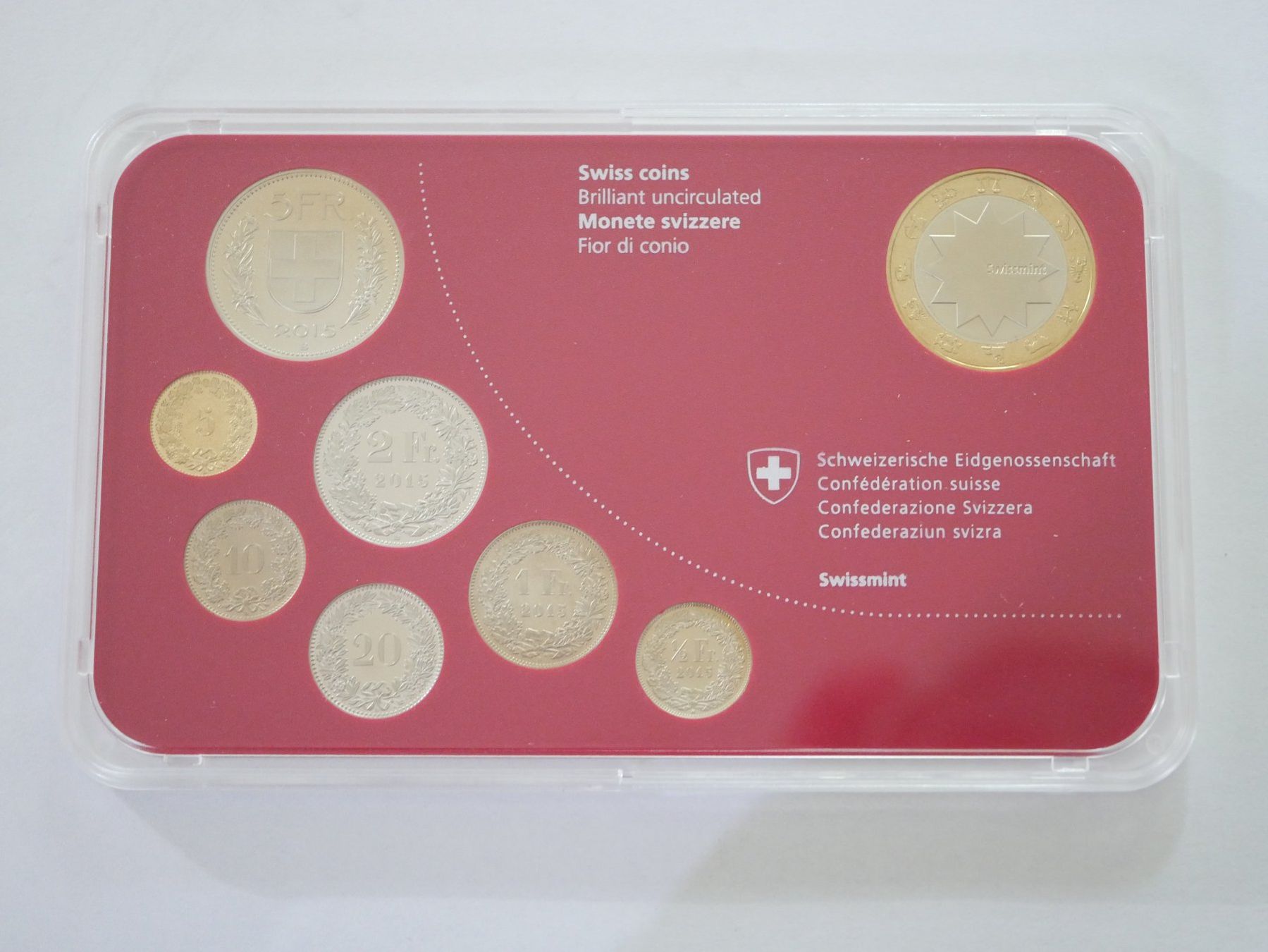 Tutti le monete: Schweizer Baby Münzsatz 2015 stgl ***TOP*** – Nuovo e nell'imballaggio originale da Kreuzlingen venduto da Samson01 2