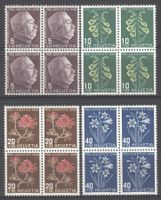 PJ 1948 125-128 Viererblöcke postfrisch **
